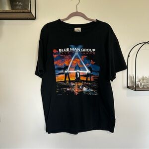 Vintage Blue Man Group Live at Luxor Short Sleeve T Shirt Size Large